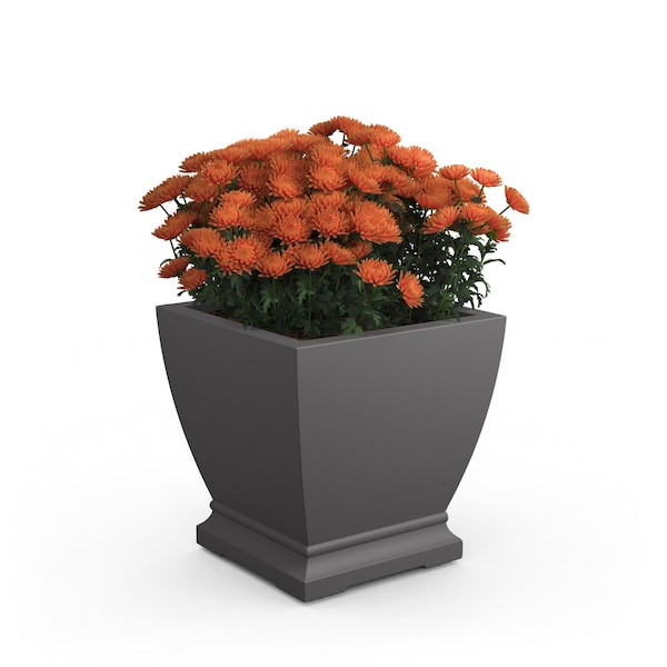 Acadia 20in Tall Planter - Graphite Grey